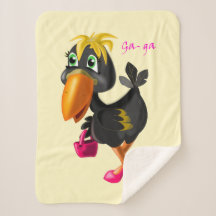 Modern Bird Baby Sherpa Blanket Your Colors