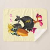 Modern Bird Baby Sherpa Blanket Your Colors Sherpadecke (Vorderseite (Horizontal))