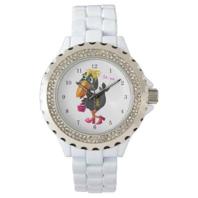 Modern Bird Funny Watch Armbanduhr (Vorderseite)