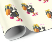 Modern Bird Funny Wrapping Paper - Anpassbar Geschenkpapier (Rolleneckpunkt)