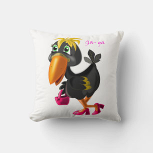 Modern Bird Kissen Spaß - Ihre Farben - Text