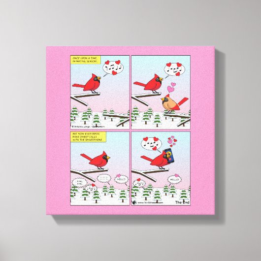 Modern Bird Mating Calls Comic Leinwanddruck (Vorderseite)