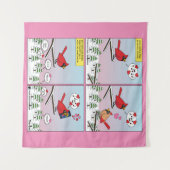 Modern Bird Mating Calls Comic Wandteppich (Vorderseite (Horizontal))