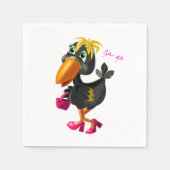 Modern Bird Napkins Fun Serviette (Vorderseite)