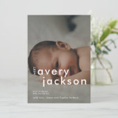 Modern Birma Announcement Foto Card Ankündigung (Stehend Vorderseite)