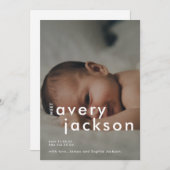 Modern Birma Announcement Foto Card Ankündigung (Vorne/Hinten)