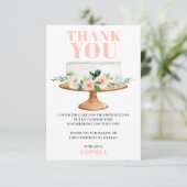 Modern Birthday Cake First Birthday Danke Karte (Stehend Vorderseite)