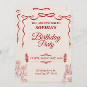 Modern Birthday Card Template Editable & Printable Einladung (Vorne/Hinten)