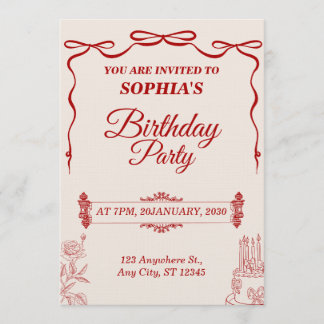Modern Birthday Card Template Editable & Printable Einladung