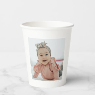 Modern Birthday Custom Foto Party 25. Geschenk Pappbecher
