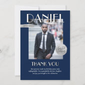 Modern Birthday Custom Magazine Cover Dankeskarte (Vorderseite)