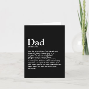 Modern Birthday Dad definition trendy typography Karte