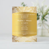 Modern Birthday Einladung Golden Lace Vip (Stehend Vorderseite)
