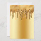 Modern Birthday Party Driving Gold Personalisiert Einladung (Rückseite)