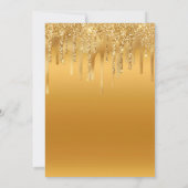 Modern Birthday Party Driving Gold Personalisiert Einladung (Rückseite)