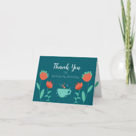 Modern Birthday Party Thank You Card Dankeskarte