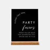 Modern Bitte nehmen Sie ein Gastgeschenk schwarz Acrylschild (Vorderseite)