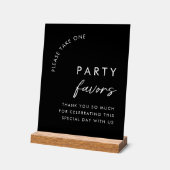 Modern Bitte nehmen Sie ein Gastgeschenk schwarz Acrylschild (Winkel)