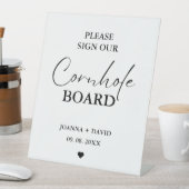 Modern Bitte unterschreiben Sie unser Cornhole-Bre Sockelschild (In Situ)