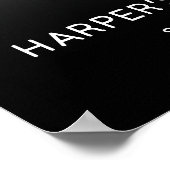 Modern Black 40th Birthday Party Welcome Sign Poster (Ecke)