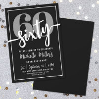 Modern Black 60. Geburtstagsparty