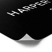 Modern Black 70th Birthday Party Welcome Sign Poster (Ecke)