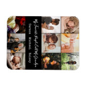 Modern Black 9 Foto Collage für Opa Magnet (Horizontal)