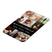 Modern Black 9 Foto Collage für Opa Magnet (Linke Seite)