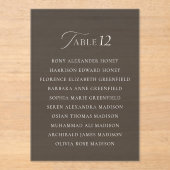 Modern Black Acrylic Seating Chart Sign Acryleinladungen (Vorderseite)