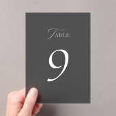 Modern Black Acrylic Table Number Sign Acryleinladungen (Insitu (Handheld))