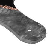 Modern Black Agathe Marmormonogramm Schneidebrett (Ecke)