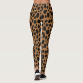 Modern Black And Brown Leopard Skin Safari Pattern Leggings (Rückseite)