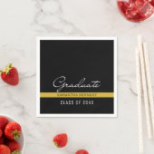 Modern Black and Gold 2025 Abschluss Serviette (Beispiel)