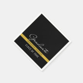 Modern Black and Gold 2025 Abschluss Serviette (Ecke)
