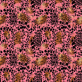 Modern black and gold leopard skin birthday wrap mittlere geschenktüte