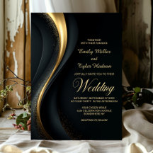 Modern Black and Gold Wedding