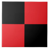 Modern Black and Red Checkered Ceramic Tile Fliese (Vorderseite)