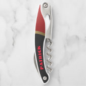 Modern Black and Red Kellnermesser (Rückseite)
