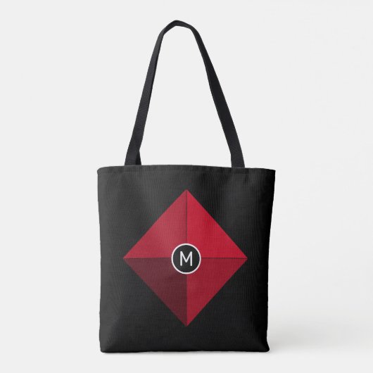 Modern Black and Red Tasche (Rückseite)