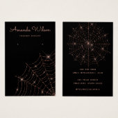 Modern Black and Rose Gold Ohrring Display Card (Vorne & Hinten)