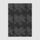 Modern Black and White Boho Chic Daisy Pattern Seidenpapier (Vorderseite)
