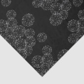 Modern Black and White Boho Chic Daisy Pattern Seidenpapier (Ausschnitt)