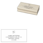 Modern Black and White Chic Wedding Gummistempel (Stempel)