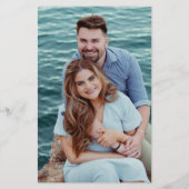 Modern Black and White Chic Wedding Menu Flyer (Hinten)