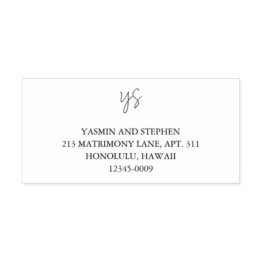 Modern Black and White Chic Wedding Permastempel (Design)