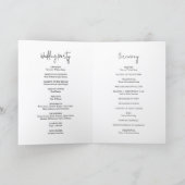 Modern Black and White Chic Wedding Programm (Innenseite)