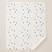 Modern Black and White Children's Blanket  Sherpadecke (Vorderseite)