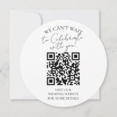 Modern Black and White Circle Photo Save the Date (Rückseite)