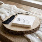 Modern Black and White Class of 2026 Graduation Serviette