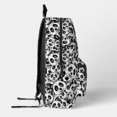 Modern Black and White Cute Panda Bear Pattern Bedruckter Rucksack (Links)